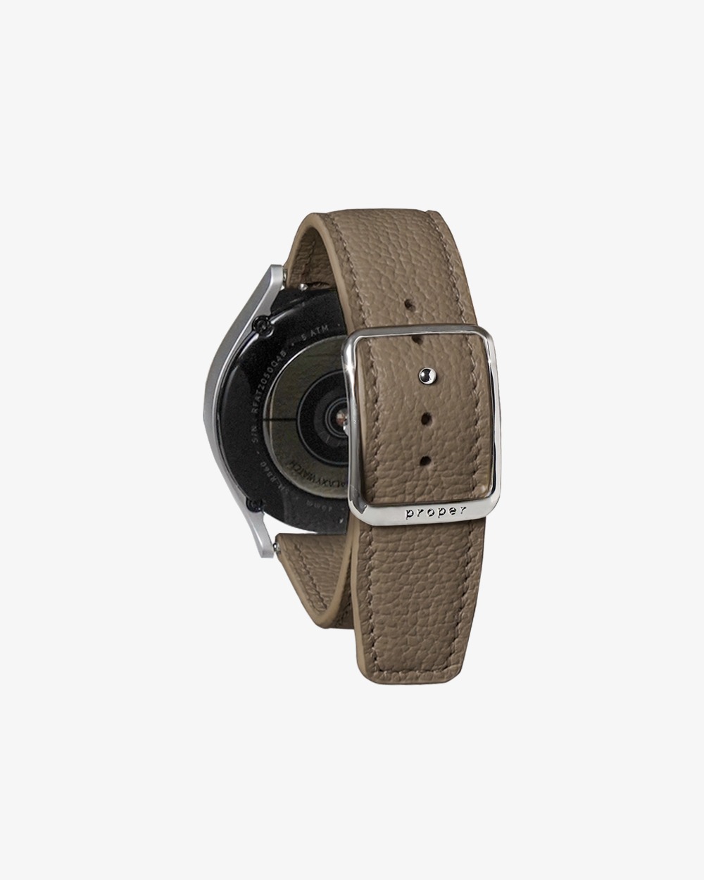 [Soft Grained Leather] Proper Galaxy Watch Strap / Mud beige