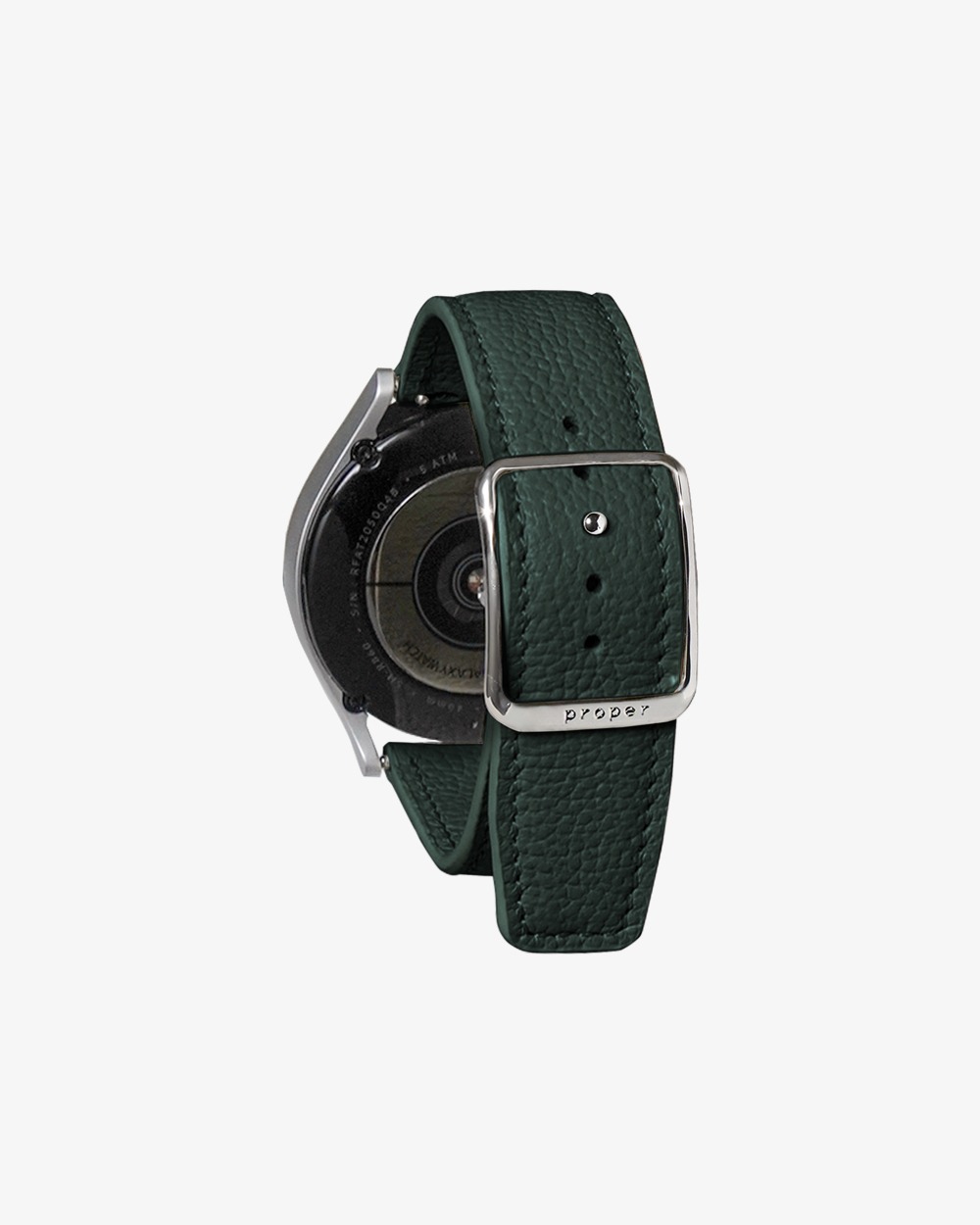 [Soft Grained Leather] Proper Galaxy Watch Strap / Greenery charcoal