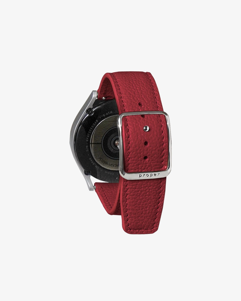 [Soft Grained Leather] Proper Galaxy Watch Strap / Burgundy