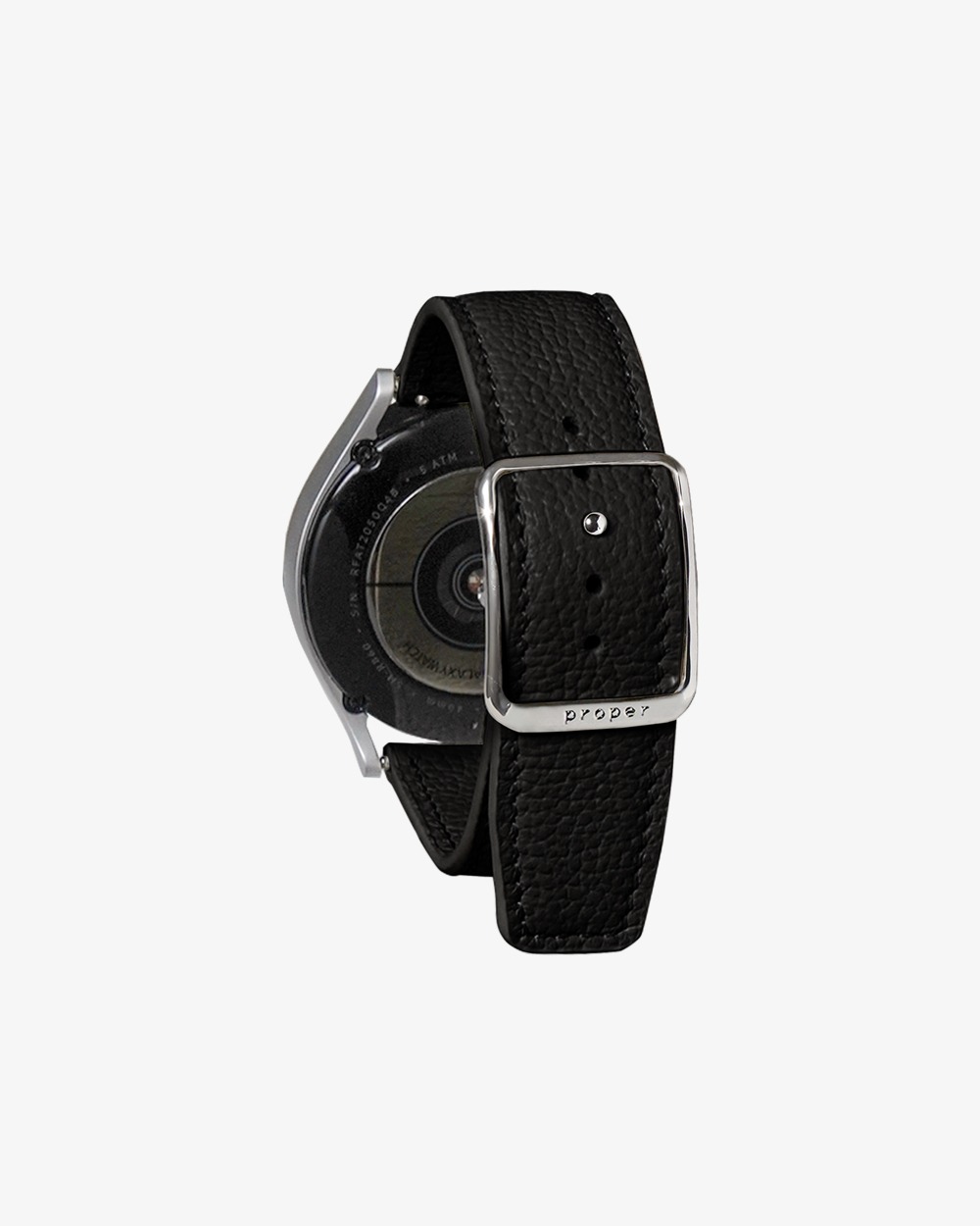 [Soft Grained Leather] Proper Galaxy Watch Strap / Black