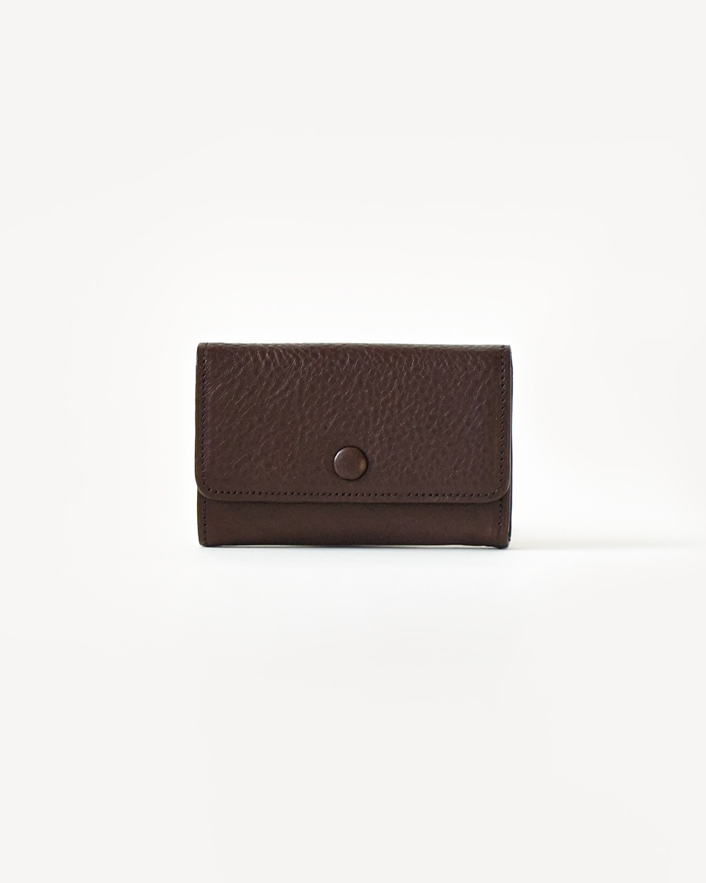 [Vege-tanned Leather] Classic Card Holder / Chocolate
