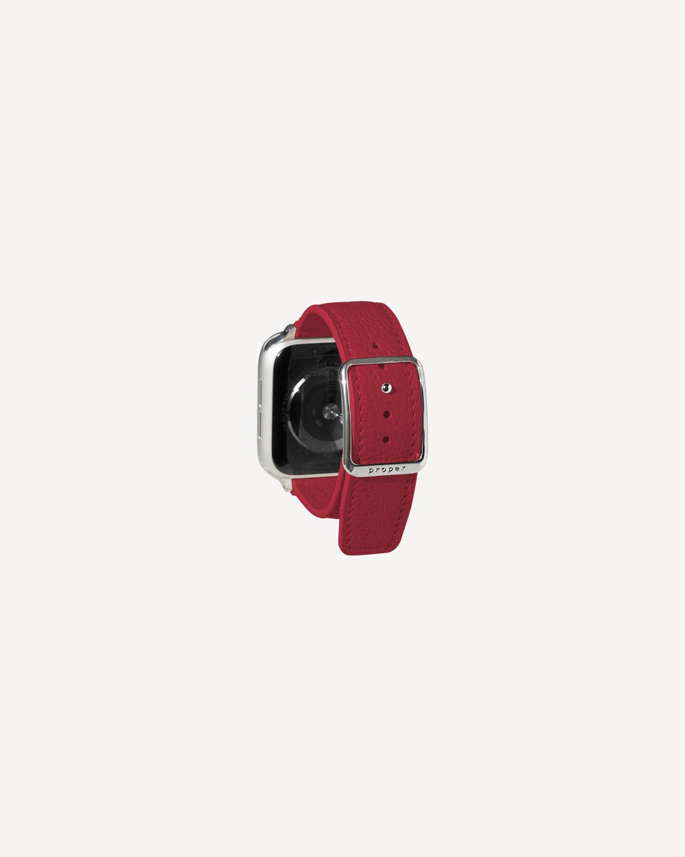 [Soft Grained Leather] Proper Apple Watch Strap / Burgundy